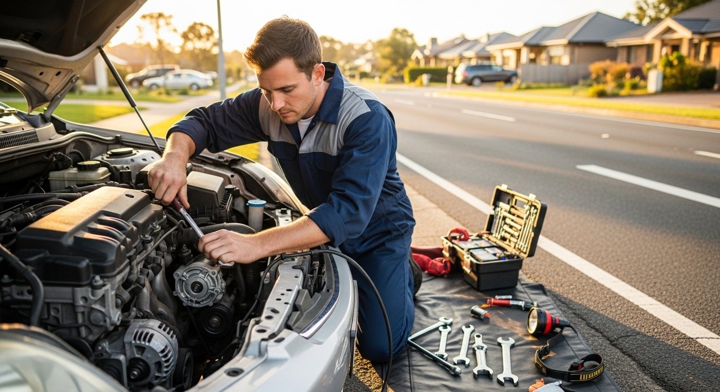 Crew Working Starter Replacement 1