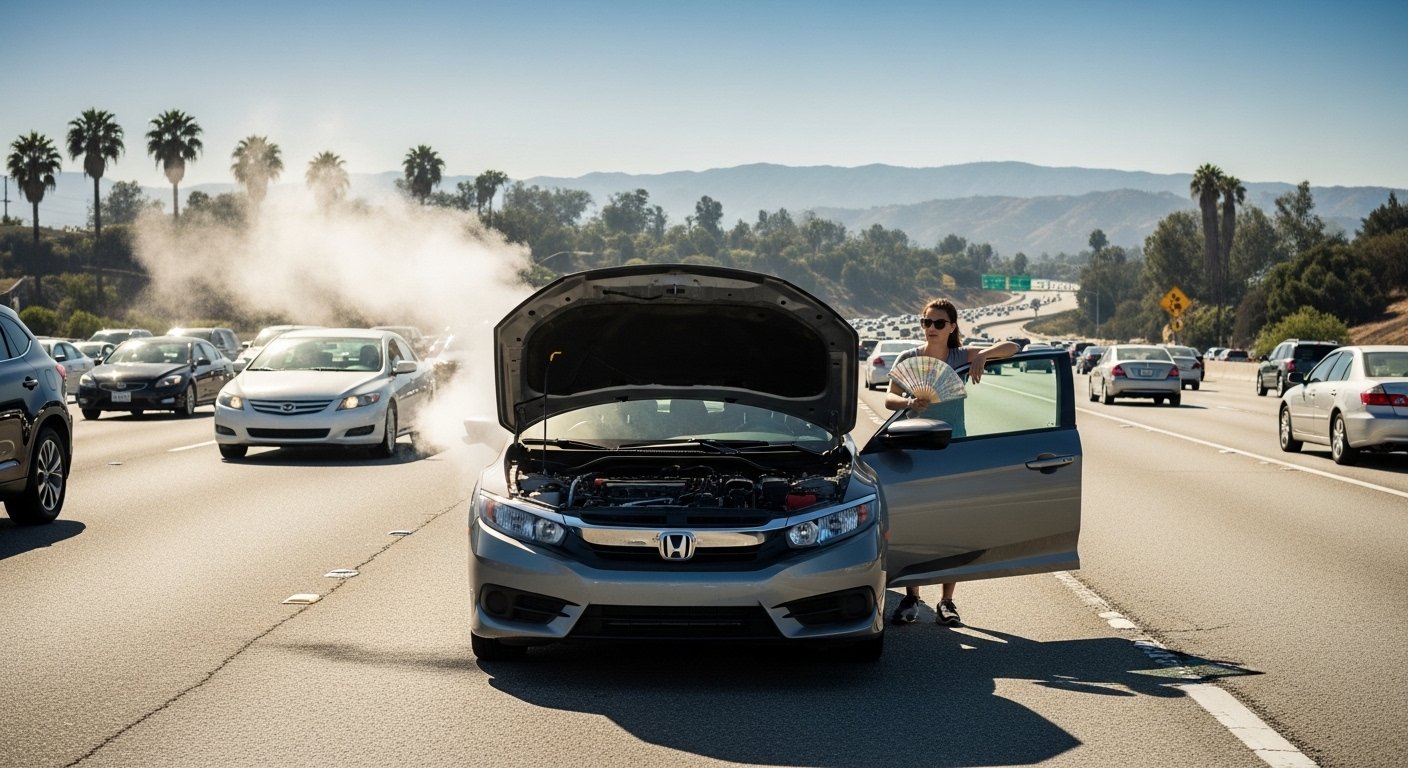 Equipment Cars Overheat California Traffice